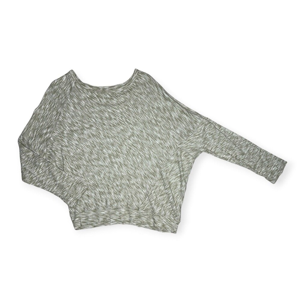 Anthropologie Damiana Slouchy Pullover Top Womens LG Green Dolman Long Sleeve